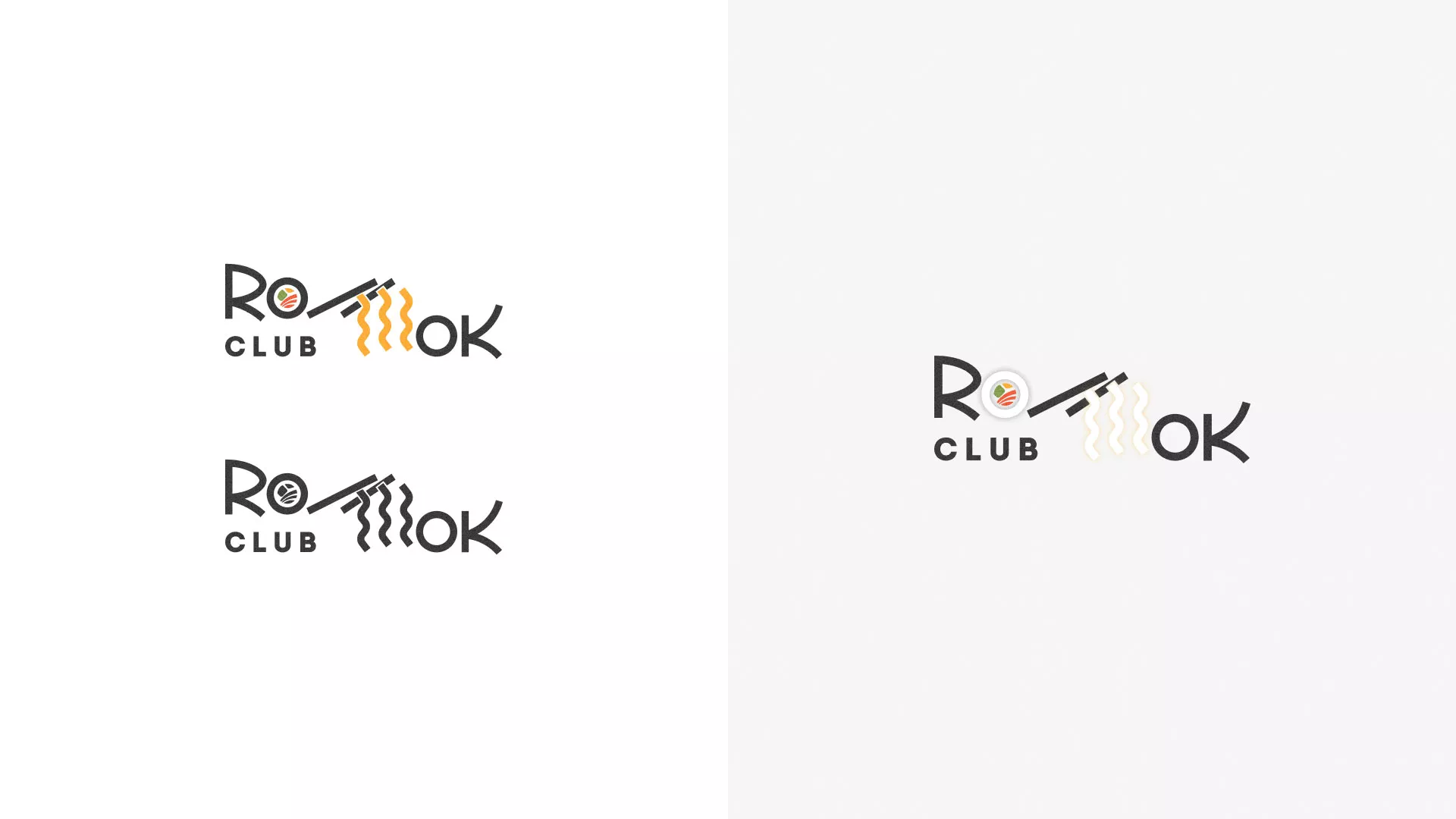 Создание логотипа суши-бара «Roll Wok Club» в Салаире