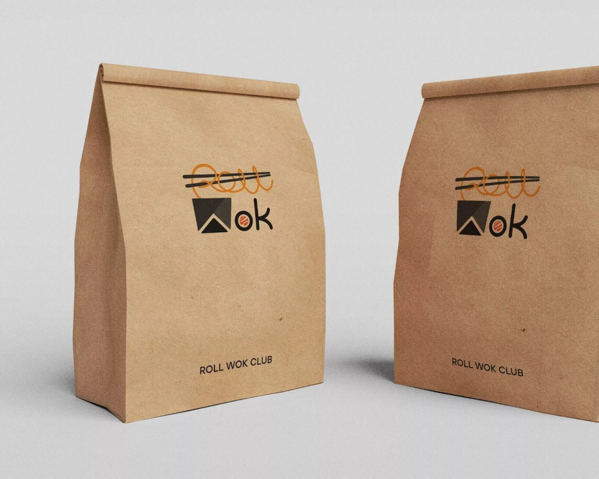Создание дизайна упаковки суши-бара «Roll Wok Club» в Салаире